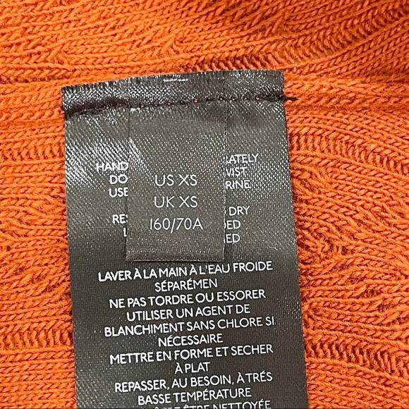 Anthropologie Cable Knit Wide Leg Pant Tank Top Set Burnt Orange XS - Picture 14 of 15